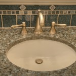 Lavatory, Vanity Top and tile blacksplash