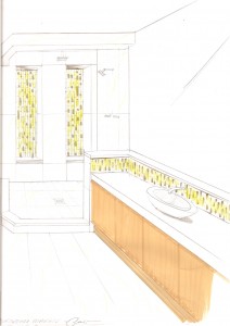 A detailed bathroom plan