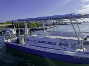 The Suncoast Waterkeeper patrol boat.